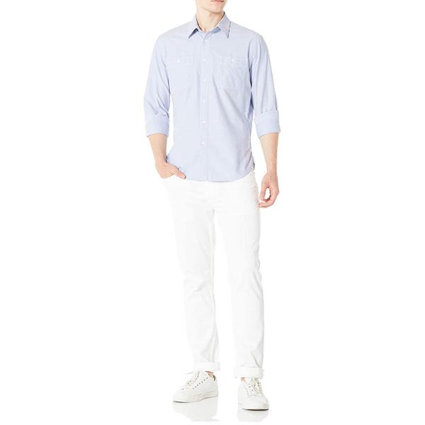 Long Sleeve Chambray 100 Cotton Slim Fit Shirts Breathable For Four Seasons