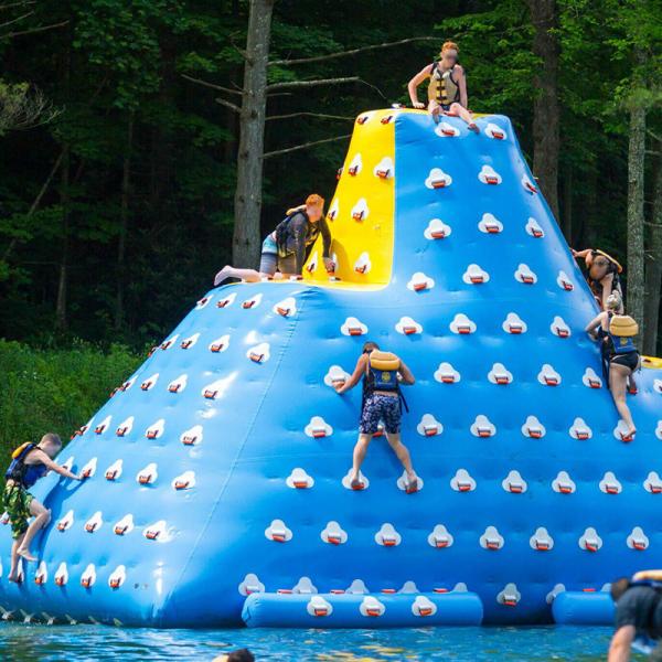 Giant Inflatable Floating Iceberg , Water Climbing Wall For Ocean