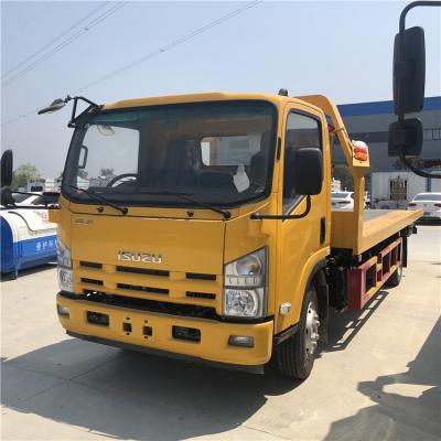 6 Tons 700p Isuzu Japan Light Duty Flatbed Tow Truck With 2 Sections Underlift