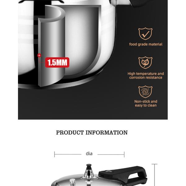 Плита риса нержавеющей стали 304 герметическая электрическая кастрюля индукции 18 до 24cm многофункциональная