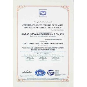 Jundao (Henan) New Materials Co.,Ltd. Certifications