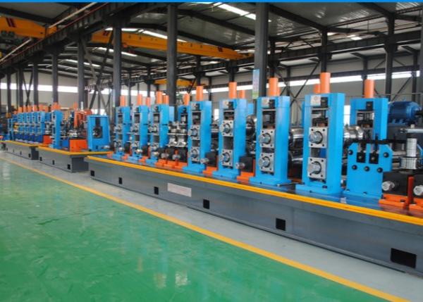 Blue High Precision ERW Pipe Mill Machine for 16-76mm Round Pipe