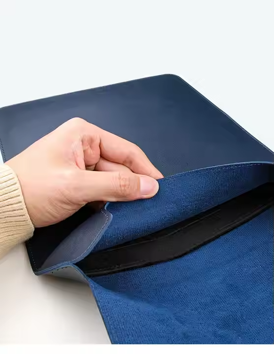 Leather Bag Laptop Mouse Pad 2 in 1 Hand-held Computer Storage Bag Computer Simple Business Bags Covers for 13 14 15