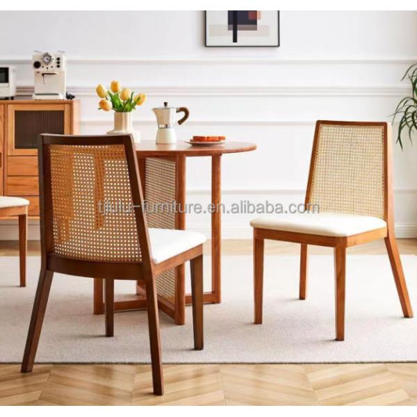 NC/PU Paint Finish Wood Upholstered Dining Chair for Modern Nordic Design and Solid Wood Style