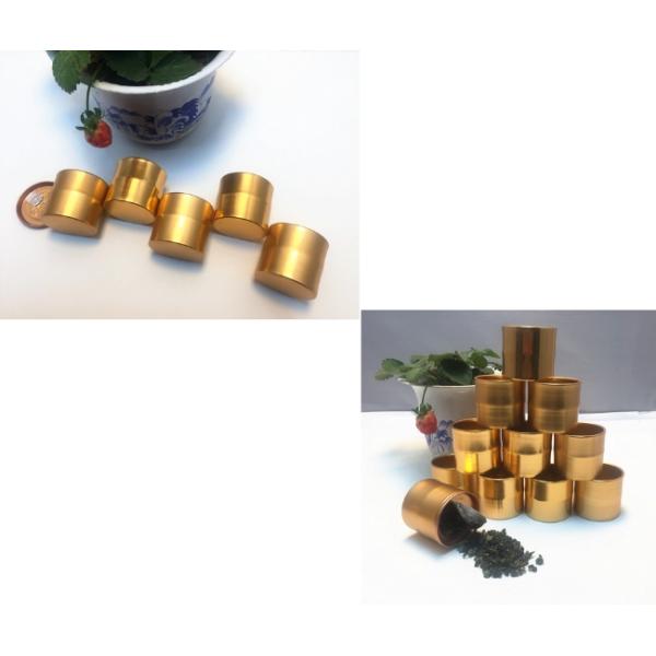 10ml Golden Round Recyclable Aluminum Cans 47*48mm Tea Packaging