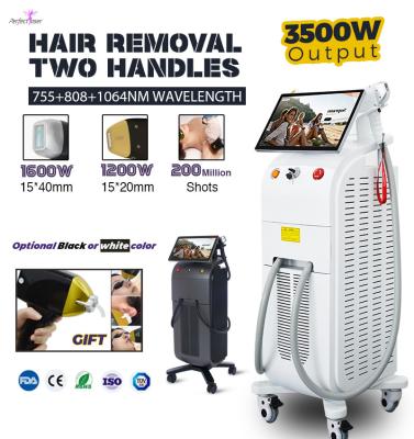 Máquina profissional de depilação Soprano colorida 755nm 808nm 1064nm