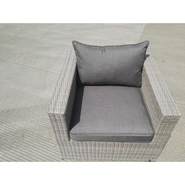 L Shape Corner Garden Sofa Rattan Wicker Outdoor Sofa Set