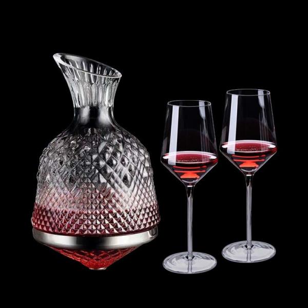 Décanteur et aérateur de vin de cristal sans plomb fabriqué par des artisans en gros.