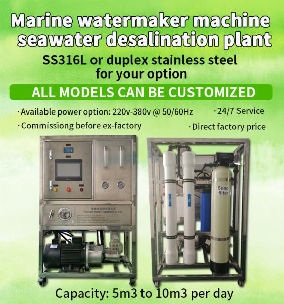 Sea well water desalination reverse osmosis machine ro seawater desalination plant price for sale boat