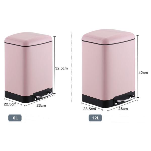6L 12L 30L  Indoor Trash Can Stainless Steel Trash Can With Foot Pedal