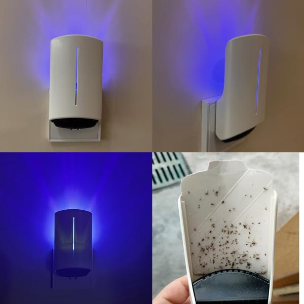New fly catcher Indoor Smart Moths Fruit Flies Trap Electric House Gnat Trap Moth Killer Plug In Electric Fly Sticky Traps