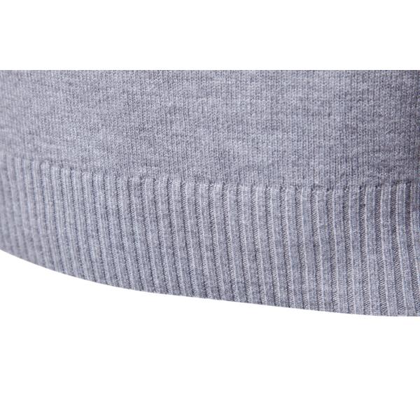 2022 Men's Solid Color Sweater with Two Lapels and High Elastic Material Function