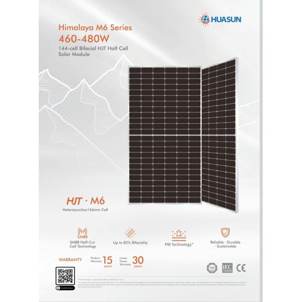 клетки 2 панелей солнечных батарей 465W 470W 475W 480W 144 460W Huasun -, который встали на сторону панели солнечных батарей