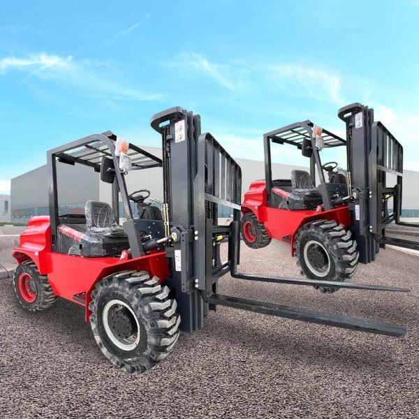 12-28km/h Four Wheel Off-Road Fork Lift All Terrian Forklift 4.5 Ton 4x4 Forklift Truck