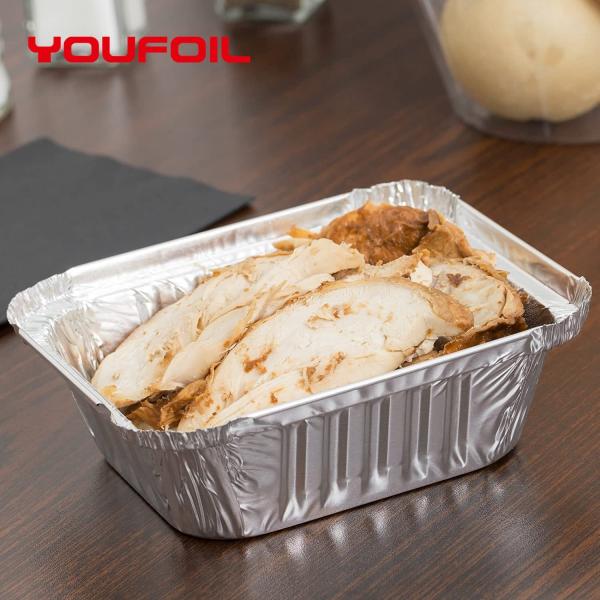Disposable Food Grade Aluminium Foil Food Containers Baking Tray With Lid