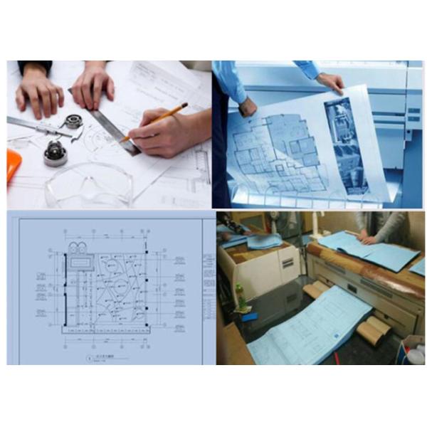 80GSM 50m - 150m Double Sides Blue Inkjet Good Print Copy Plotter Paper