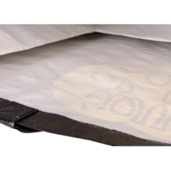 Black Foldable Non Woven Shopping Bags Eco Friendly With Bopp Plastic Woven Fabric
