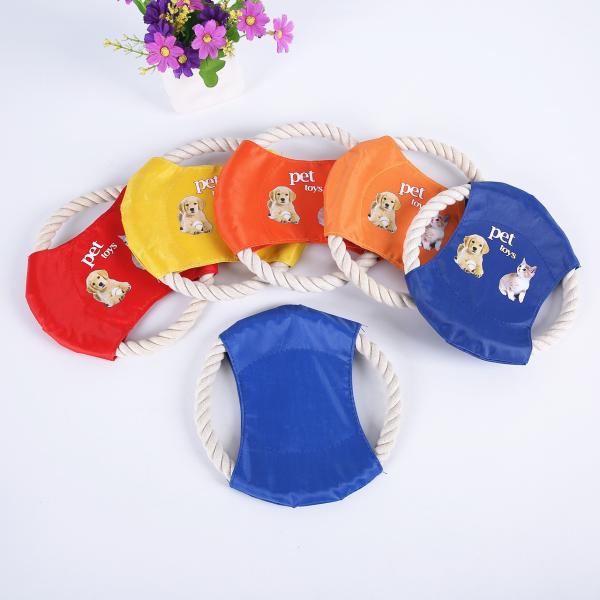 Promotional Pet Cotton Rope Frisbee Dog Frisbee Logo Customized