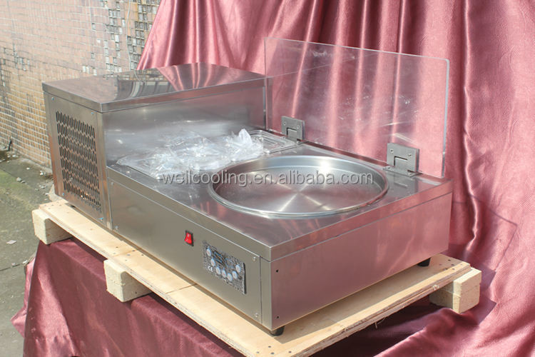 Counter Top Single Pan Convenient Flow Of Small Commercial Enterprises Quick-Frozen Ice Cream Roll Machine