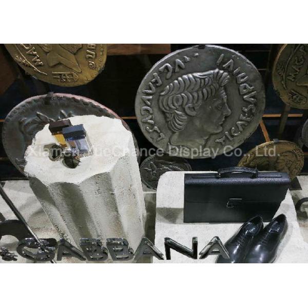 Sculpture en pièce de monnaie de fibre de verre de forme ronde, décorations