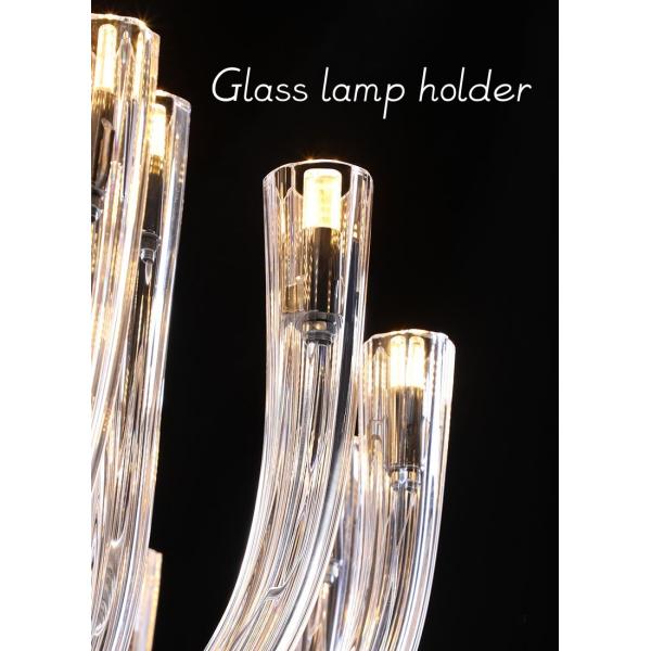 Post Modern Light Luxury Flower Glass LED Pendant Light Living Room Dining Room Bedroom Chandelier