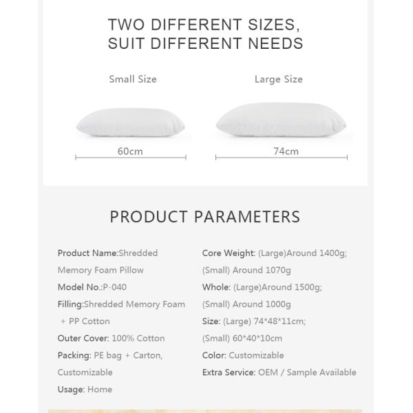 Comfortable Memory Foam Pillows Breathable Nordic Outer Cover Skin - Friendly