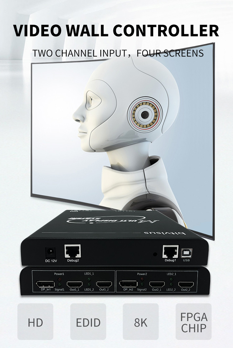 Сплисинг-экран HDMI видеоконтроллер 1x4 4x1 8K Multi Screen Expansion