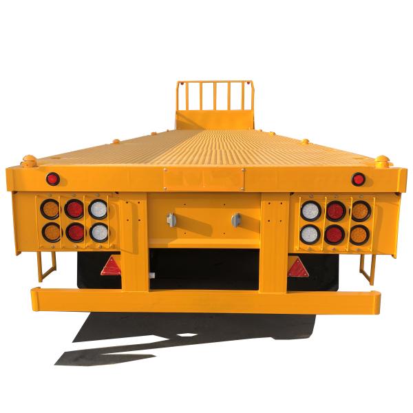 Long Distance Transportation 4 Axles Heavy Duty Flatbed Semi Trailer Truck and 12 Twist Locks