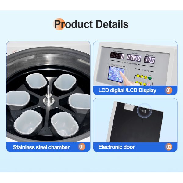 CL-CFL6V Large Capacity Low Speed Centrifuge 6000r/min 6L for Blood Biotech Lab Research