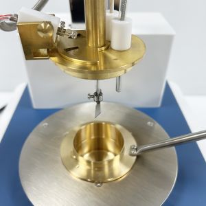 Open cup flash point tester - A precision instrument used for measuring the flash point of petroleum products