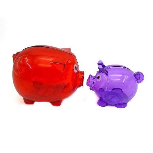 Cartoon Purple Transparent Piggy Bank Kids Birthday Gift