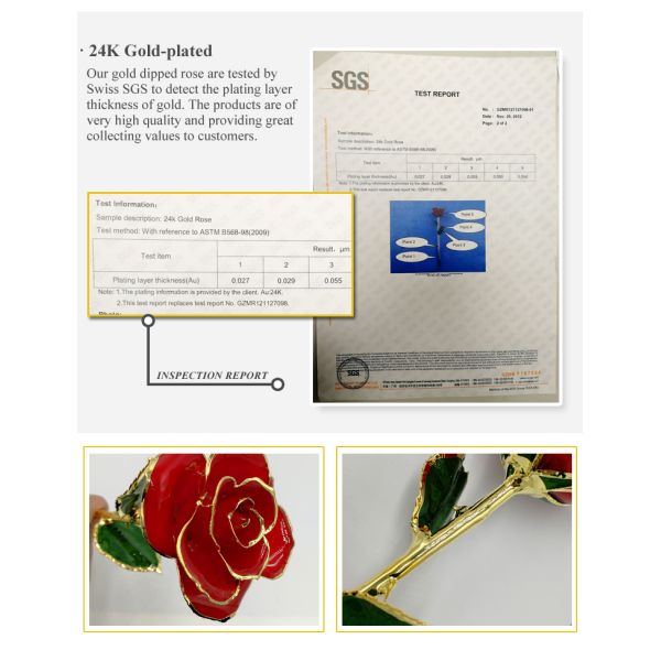 Gold Plated /Dipped Bud Rose With Gift Box Forever Gold Rose for Mother's Day ,Christmas or Valentine' s Day Gifts