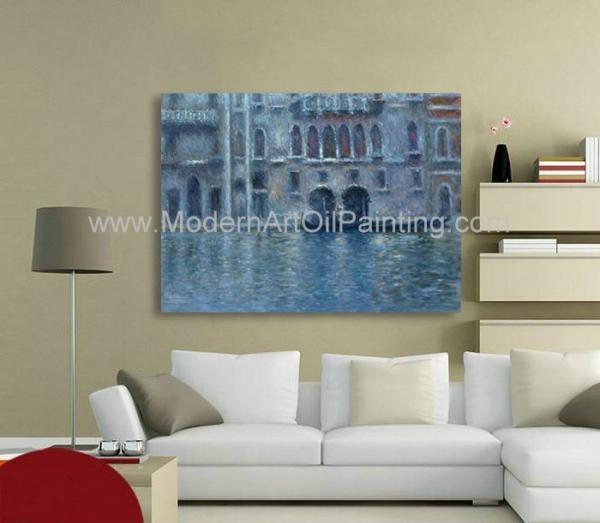 Lona Claude Monet Oil Paintings Reproduction Palazzo a Dinamarca Mula na decoração da parede de Veneza