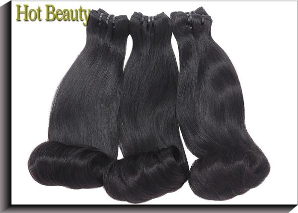 Fashion Egg Curl Remy Virgin Weft Hair Extensions For Silky No Chemical