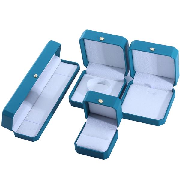Boîte de rangement de bijoux en cuir vert PU pour bracelets et boucles d'oreilles