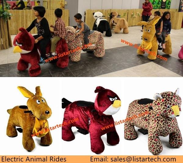 Animal Rides Electric Stuffed Animal Children Ride on Pedal Car Rent for Shopping Mall