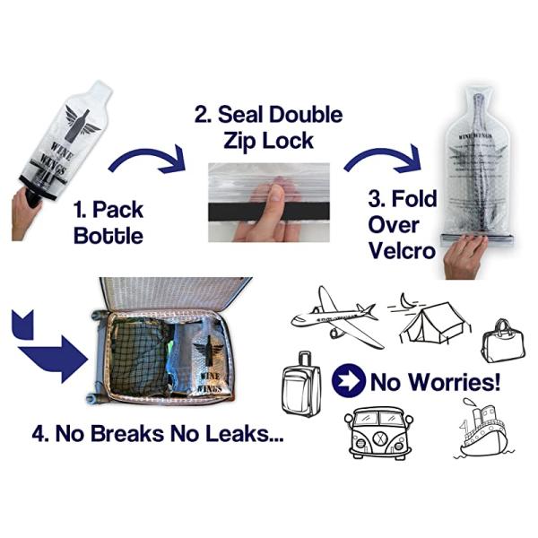 Zipped bottom plastic bottle wrap plastic bottle sleeves air wine slip Self zipped liquor bottle plastic wrap bagease pa