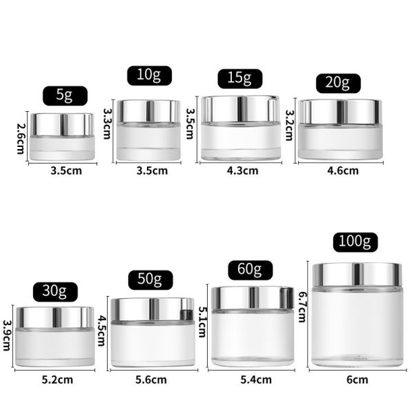 Transparent Portable Eye Cream Jar with Multiple Capacity Options for Skincare
