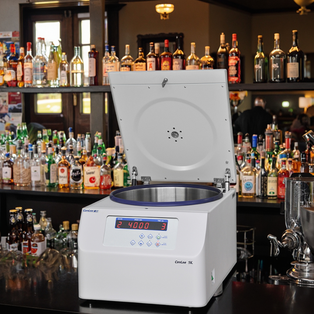 OEM 5000rpm Horizontal Benchtop Centrifuge Machine 4x500ml Large Capacity Wine Cocktail Clarification for Lab Use