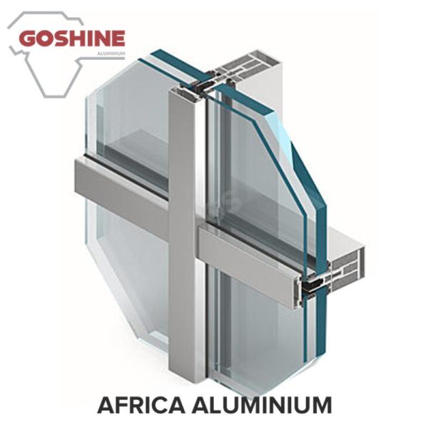6000 Series Grade and T3-T8 Temper Aluminium profile for curtain wall