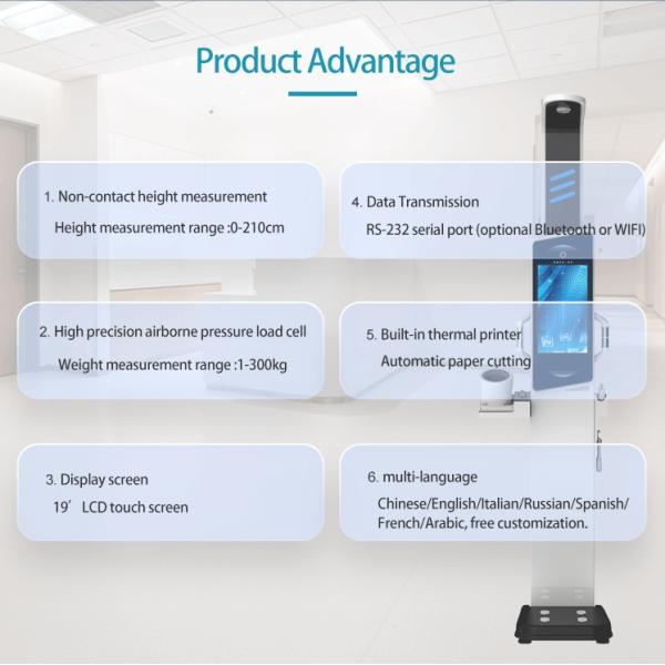 Pharmacy Weighing Balance Body Composition Analyzer with 19