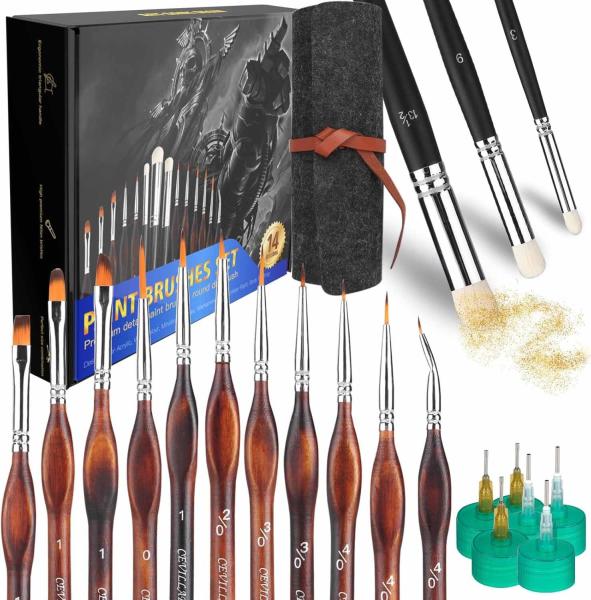 Long Lasting Hobby Paint Brushes For Models Tabletop Wargaming