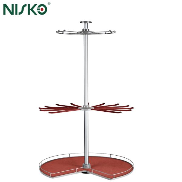 Percheros giratorios de 3 capas para ropa, perchero para pantalones de 360 grados, solución de almacenamiento en esquina para armario