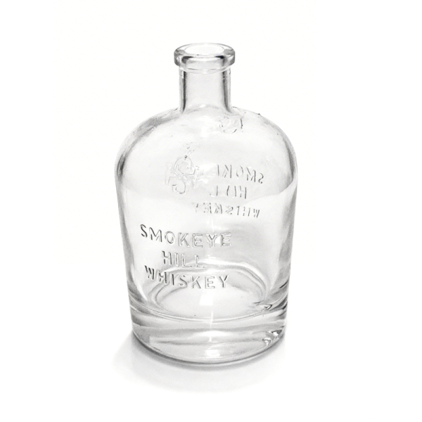 750ml Round Whiskey   SMOKE HILL WHISKEY GLASS BOTTLE