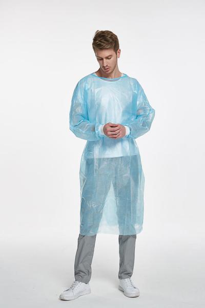 Hospital Doctor AAMI Level 2 Yellow PP SMS Patient Disposable Isolation Gowns Fluid Resistant, Dental, Medical