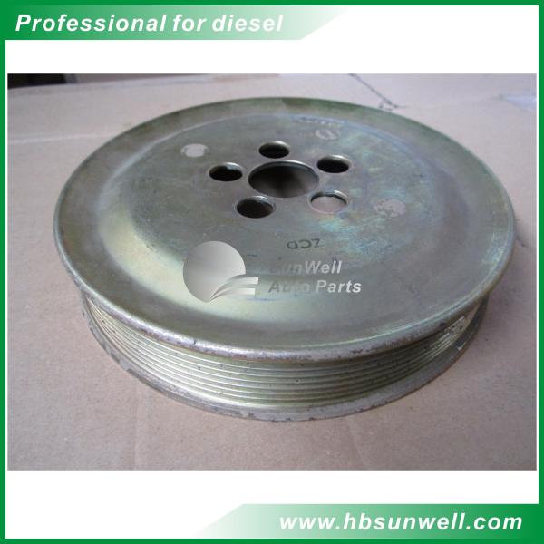 6L ISLe Diesel Engine Crankshaft / Car Belt Pulley 3943661 4940809 Aluminum Alloy