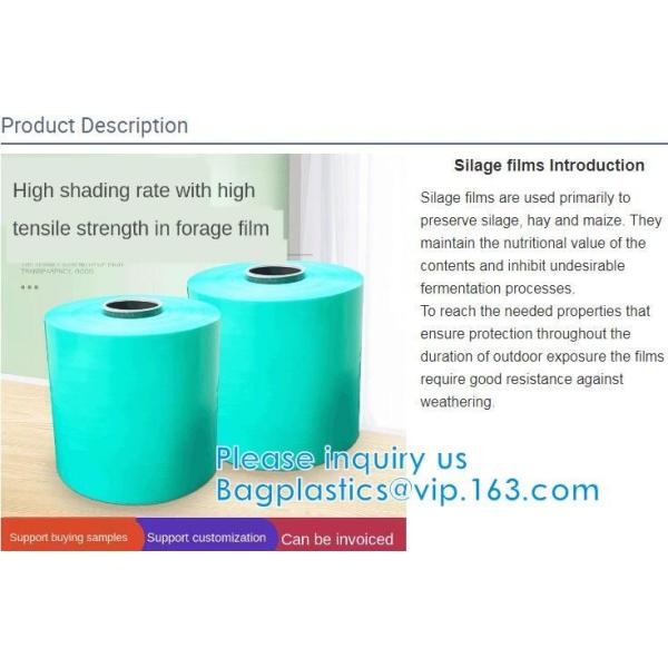 UV Resistant Preserve Silage, Hay, Maize Protection Wrap Film Agriculture Grass Bale Pack Silage Stretch Film