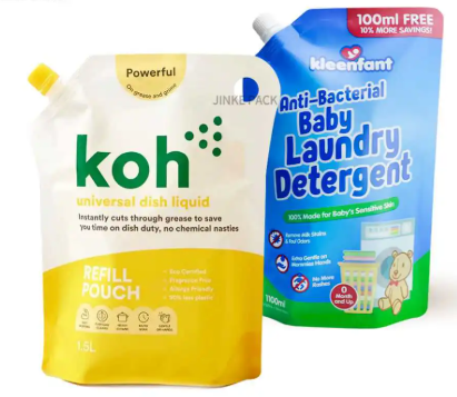 CE Certificate LC-300R 8 Stations Automated Pre-made spout bags rotary packing machine wash liquid/ shampoo/ d/high speed laundry detergent spouted pouch rotary doypack Teflon sealer packing machine