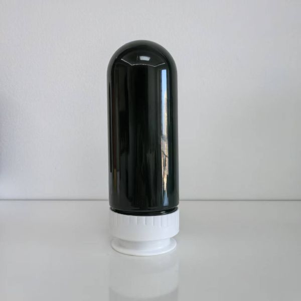 Silk Screen Printing 200ml 250ml Round PET Plastic Bottle with Black Anti Theft Screw Cap Ideal Food Packaging Container
