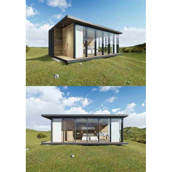 Gray Brown Prefab Dome House , High End Design Luxury Prefabricated Homes